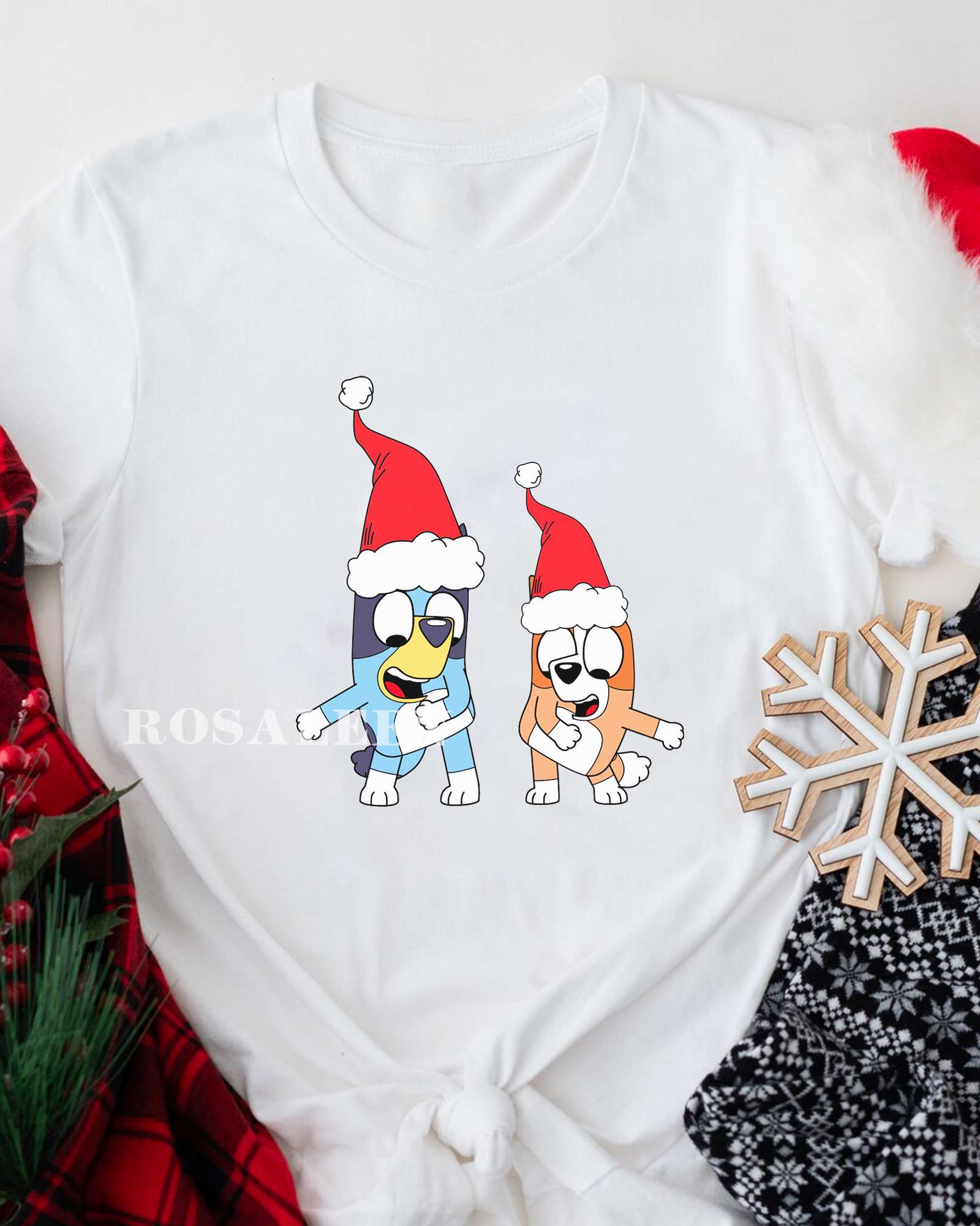 Bluey And Bingo Family Christmas T-Shirt