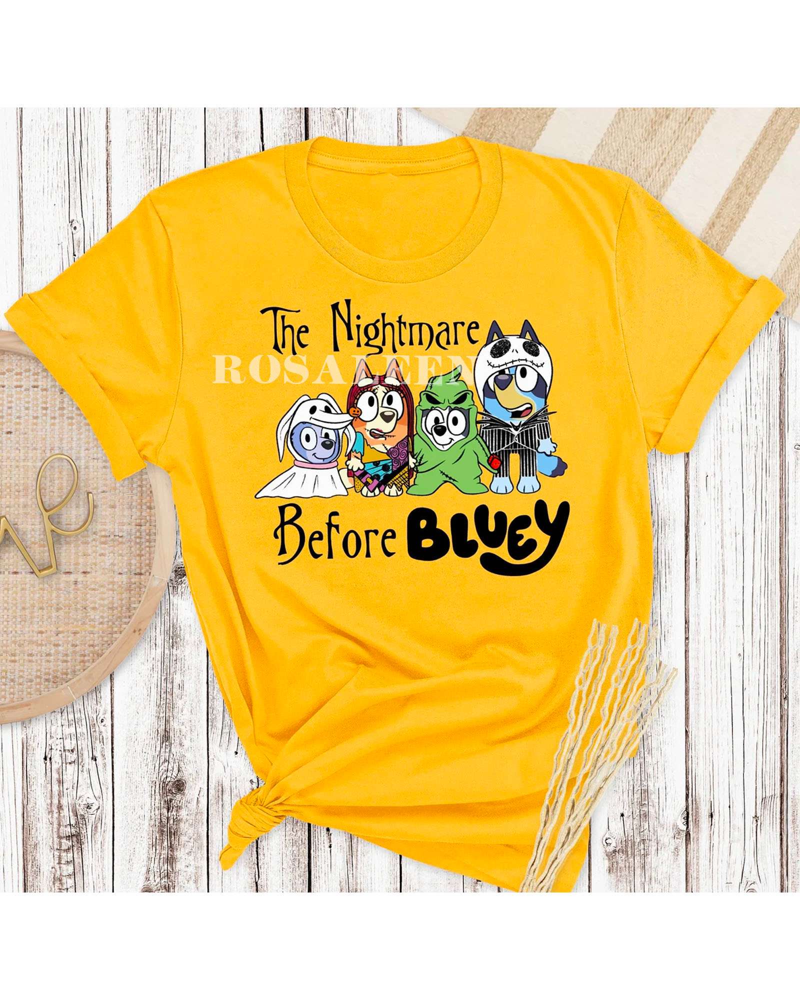 Bluey The Nightmare Before Halloween Shirt,Bluey Halloween Tshirt,Bluey And  Friends T-Shirt,Bluey Kids Tee,Horror Halloween,Halloween Tshirt