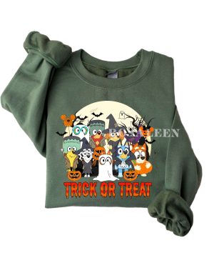 Bluey Trick Or Treat Shirt Bluey Halloween Shirt Trick Or Treat Sweatshirt  Chilli Costume Bluey Trick Or Treat Clipart Shirt Dog Trick Or Treat Shirt  Disney Halloween Shirts For Adults New 