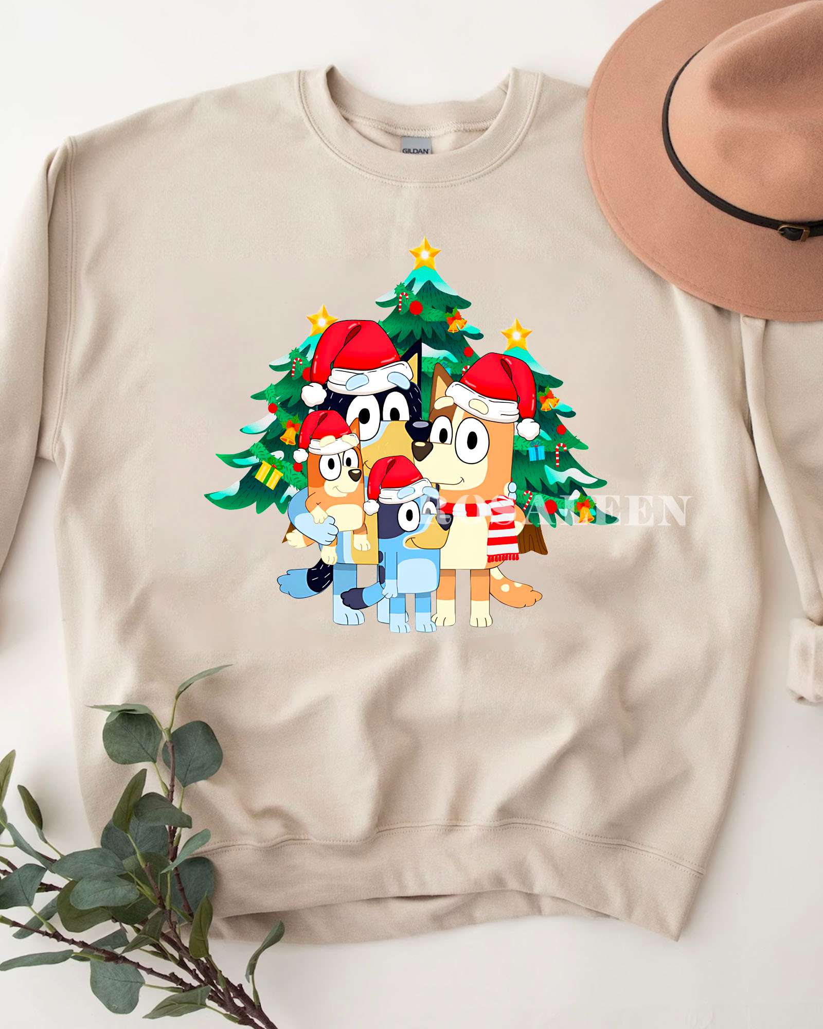 Bluey Christmas Tree Sweatshirt, T-Shirt - RoiandRow