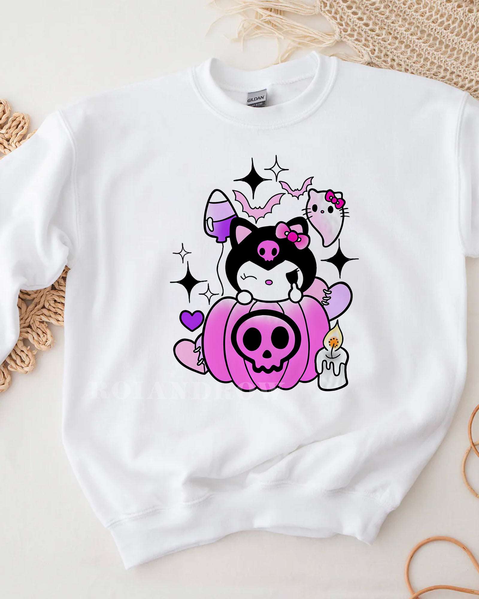 Hello Kitty Shirt Sweatshirt Hoodie Halloween Hello Kitty Pumpkin Shirts  Hello Kitty Halloween Costume Hello Kitty Skeleton Hand T Shirt Sanrio  Skull Drawings NEW - Laughinks