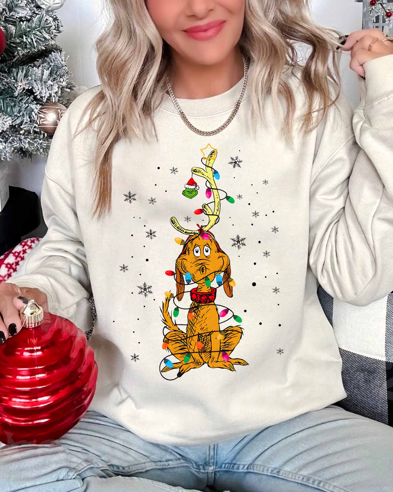 Grinch dog 2024 christmas sweater