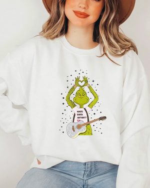 Grinch wearing guitar – Christmas Sweatshirt