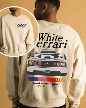 Frank Ocean White Ferrari Sweatshirt